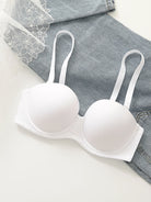 Strapless Multi-way Contour Underwire Bra White - WingsLove