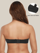 Strapless Unlined Underwire Multiway Bra Seamless Bra Black - WingsLove