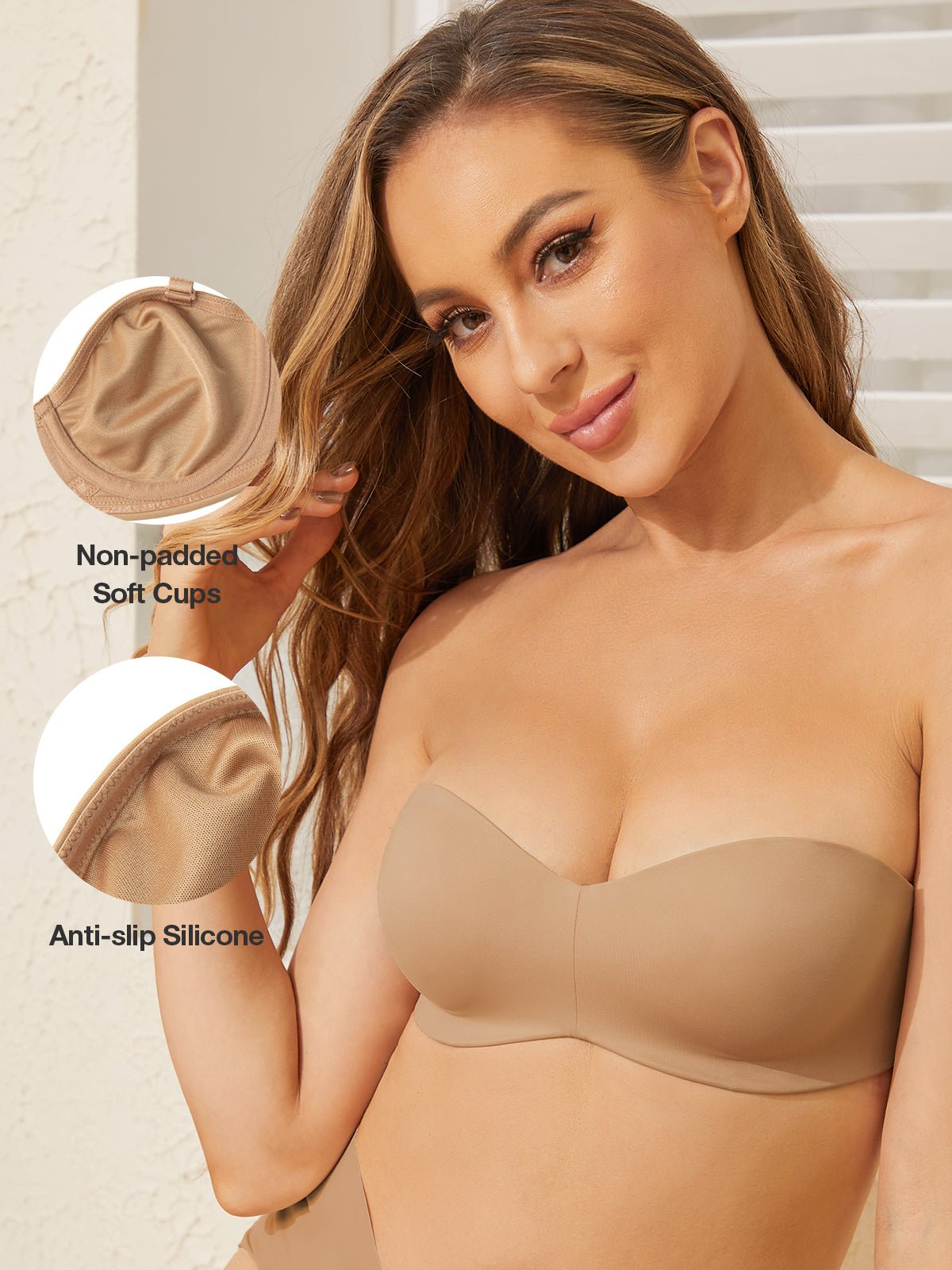 Wingslove Strapless Bra for Women Underwired Multiway Push Up