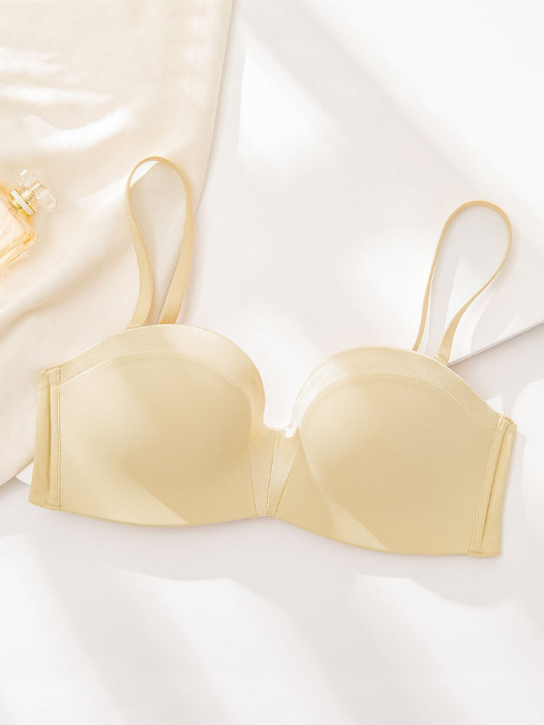 Strapless Wirefree Multiway Push Up Bra Nude - WingsLove
