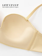 Strapless Wirefree Multiway Push Up Bra Nude - WingsLove