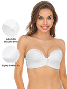 Strapless Wirefree Multiway Push Up Bra White - WingsLove