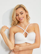 Strapless Wirefree Multiway Push Up Bra White - WingsLove