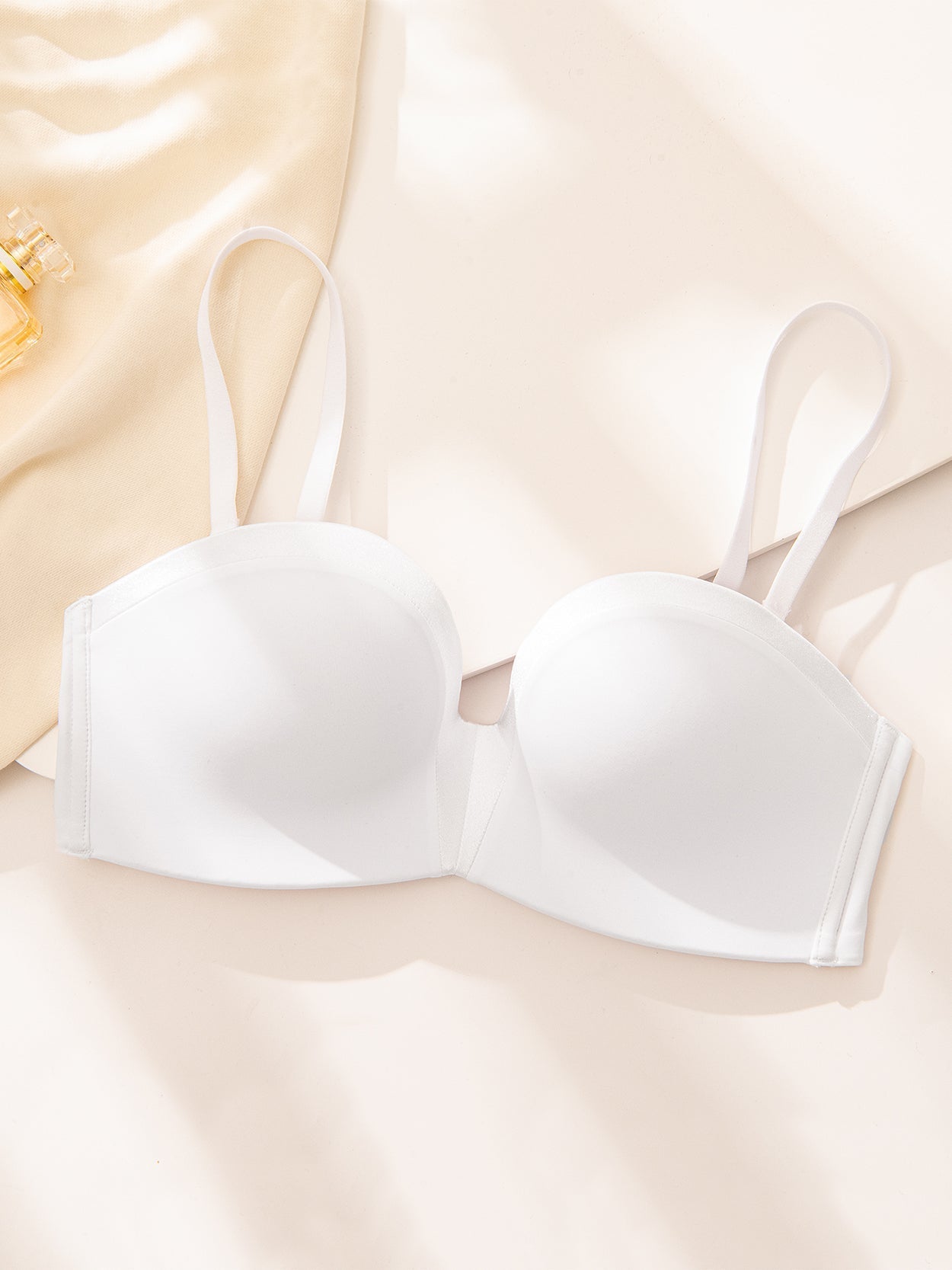 Strapless Wirefree Multiway Push Up Bra White - WingsLove