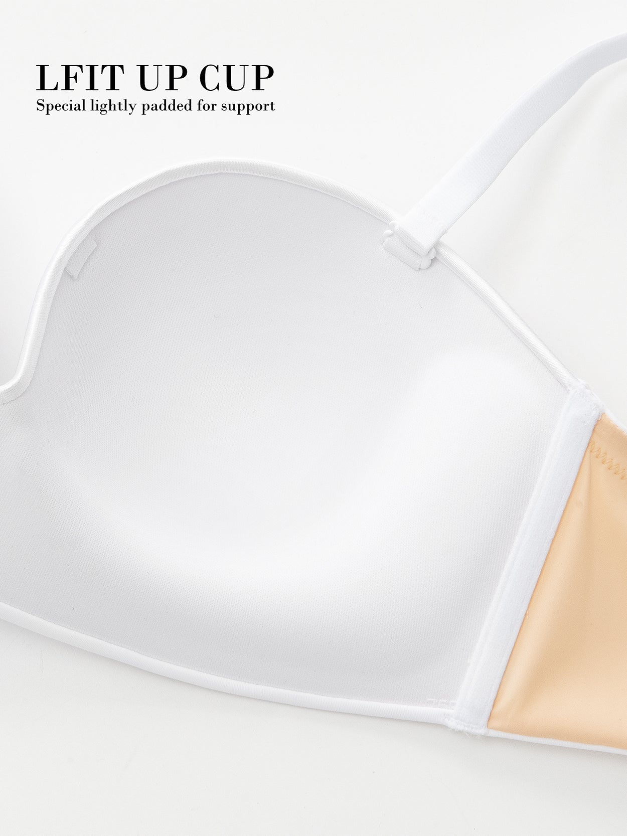 Strapless Wirefree Multiway Push Up Bra White - WingsLove