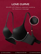 Super Padded T-Shirt Bra Add Two Cups Black - WingsLove