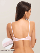 Unlined See Through 1/2 Cup Mesh Demi Shelf Underwired Bra - WingsLove