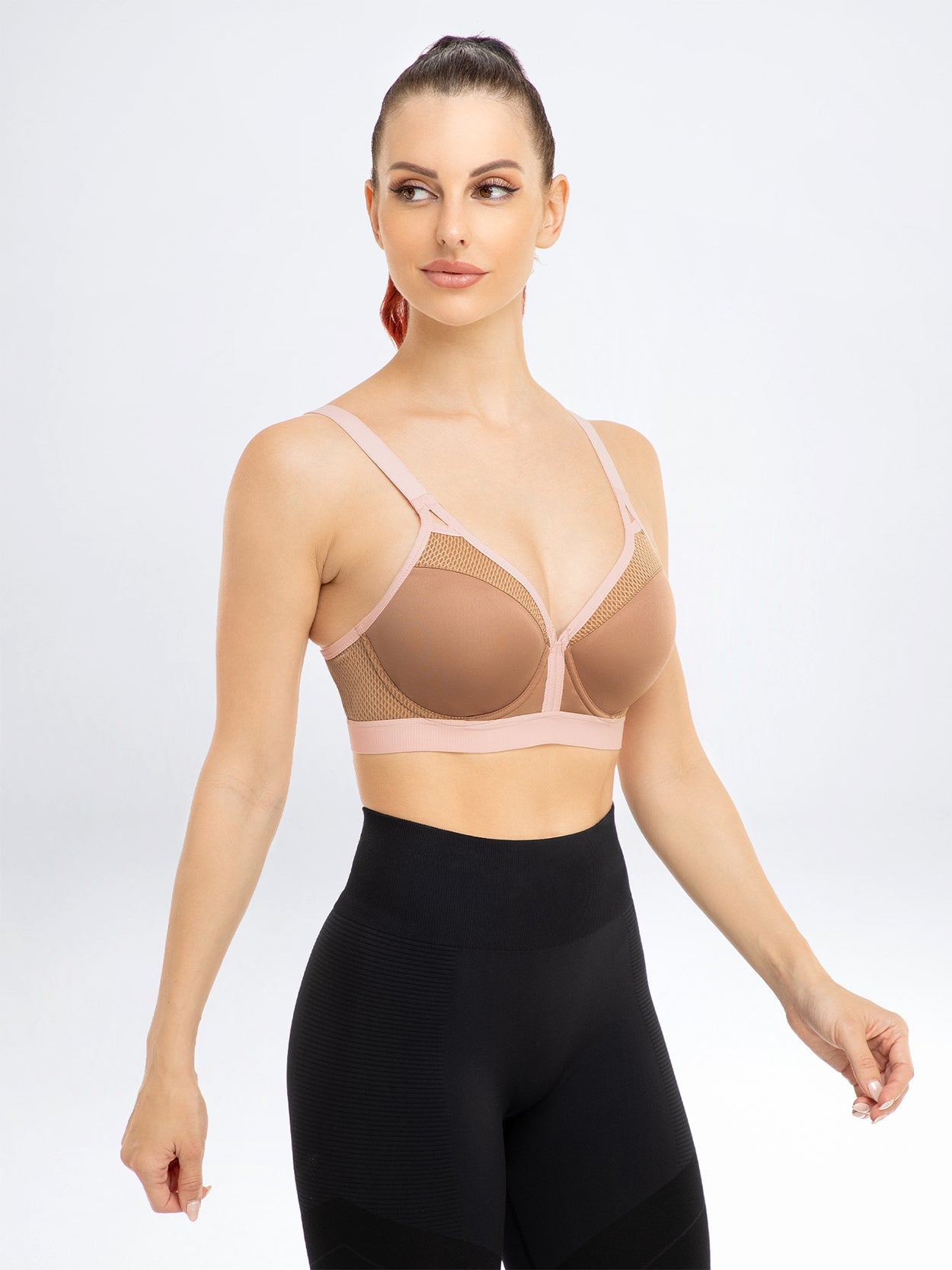 V Neck Full Figure Running Workout Bras - WingsLove