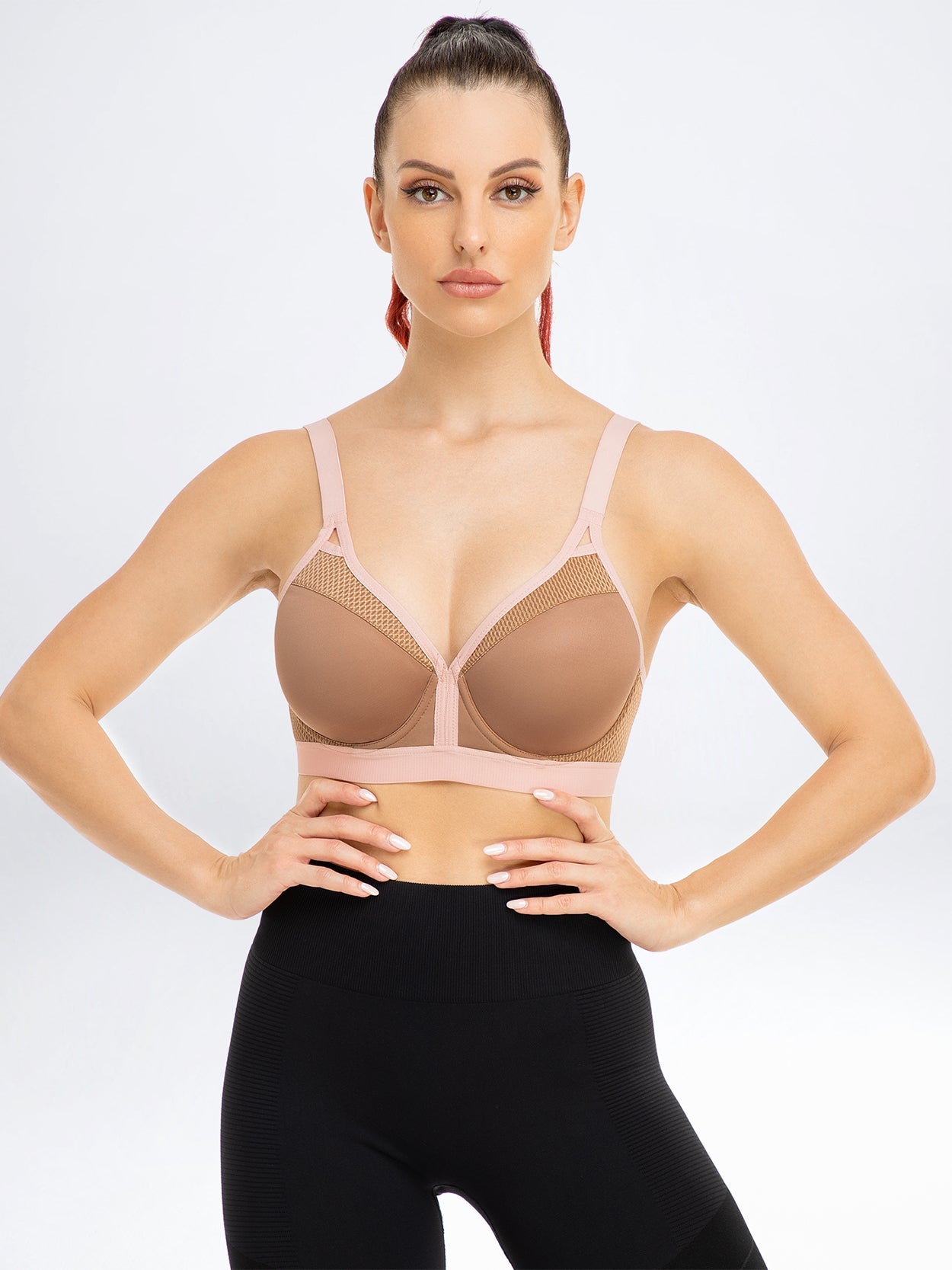 V Neck Full Figure Running Workout Bras - WingsLove