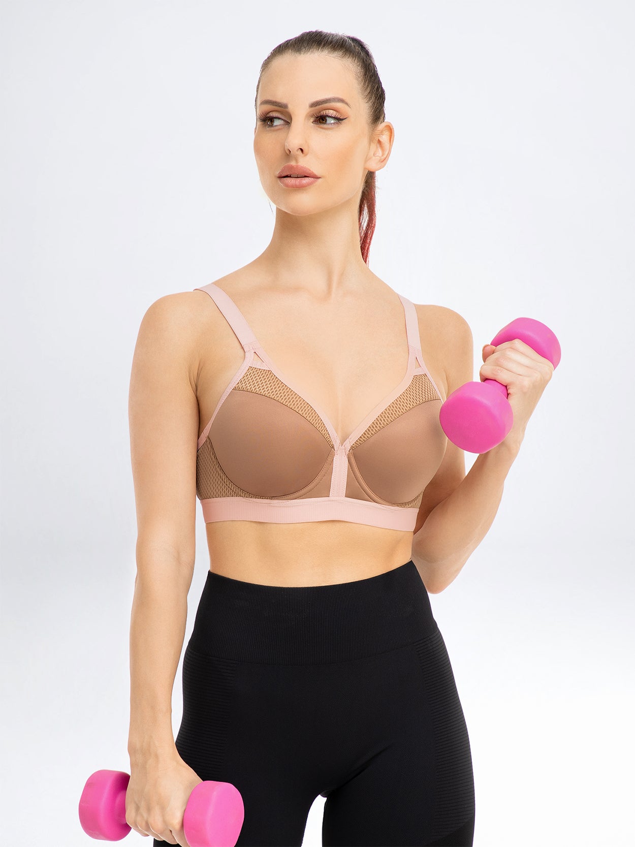 V Neck Full Figure Running Workout Bras - WingsLove