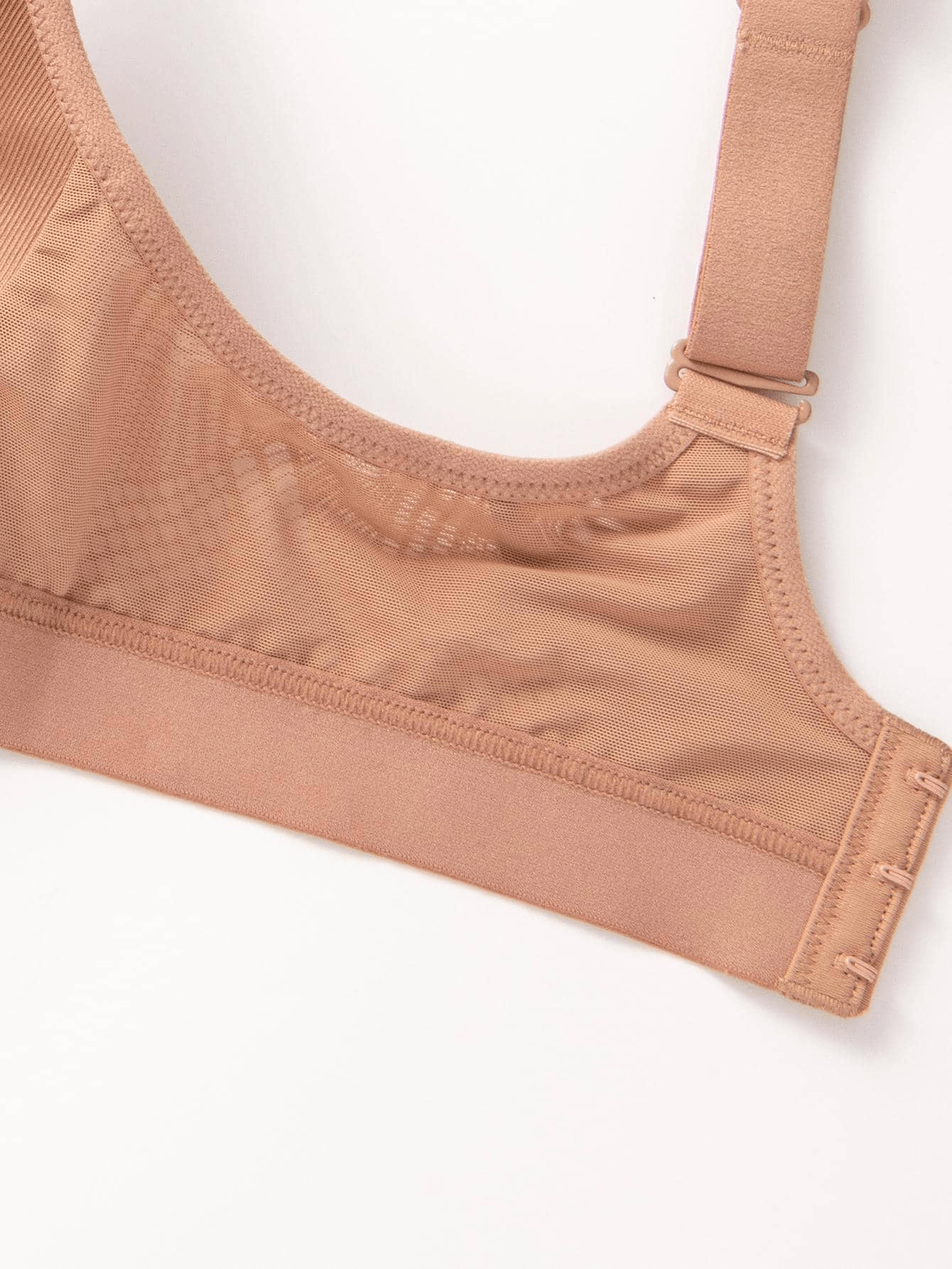 Wireless Full Coverage Workout Bra No Padded Plus Size Cross Back Exercise Sports Bra Milk Coffee - WingsLove