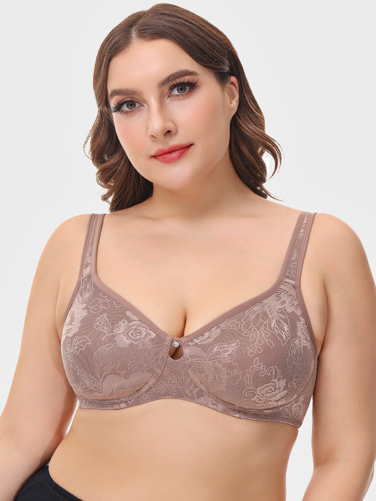 Full Cup Plus Size Bras For Womens Bralette Wireless Minimizer