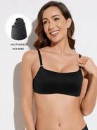 Wireless One-shoulder Cup Bra Blue/Black/Nude - WingsLove