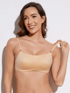 Wireless One-shoulder Cup Bra Blue/Black/Nude - WingsLove