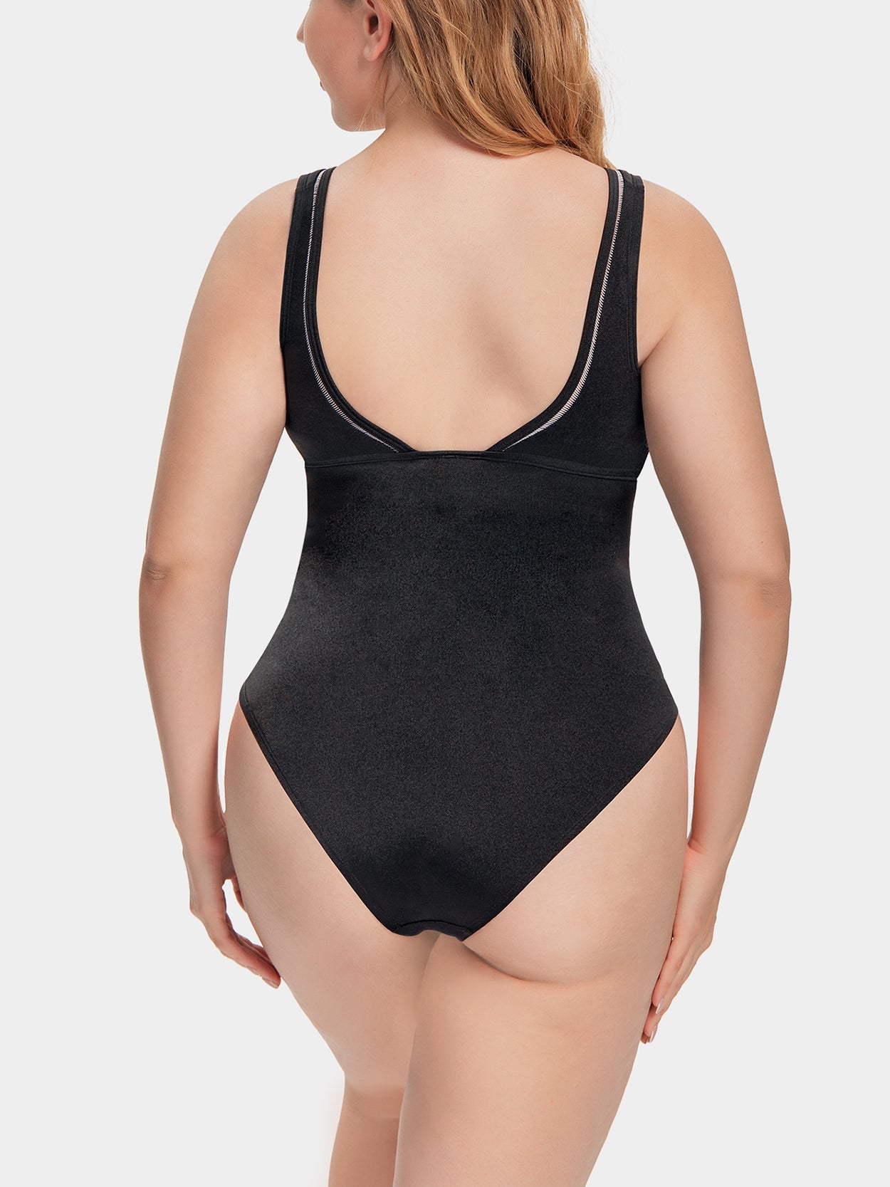 Women Plus-Sized One Piece Swimwear Monokini Sexy Swimsuits Plunge Bathing  Suit – WingsLove